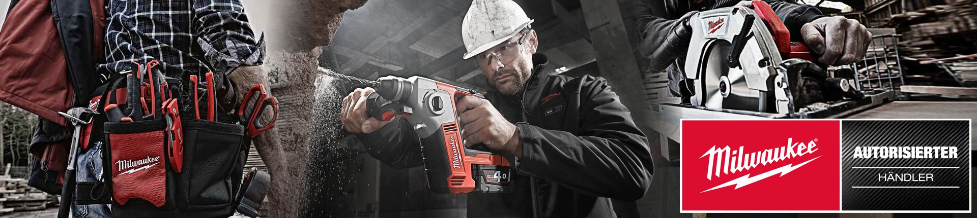 Bild Einblick in das Milwaukee Elektrowerkzeuge Sortiment