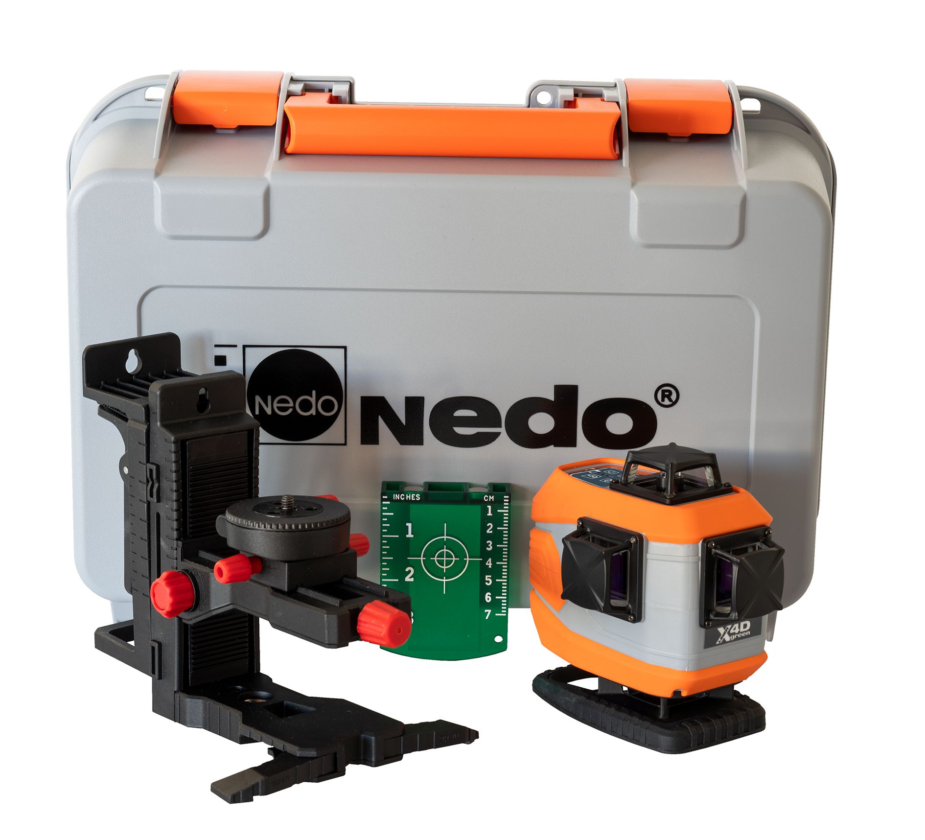 Produktbild Reserviert f. X-liner 4D green 4x 360° Kreuzlinienlaser grün grau/orange /mit Aluhauben  bild 2