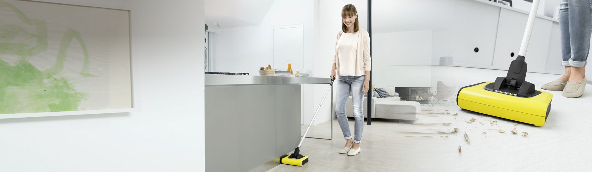 Kärcher Akkubesen in Aktion bild