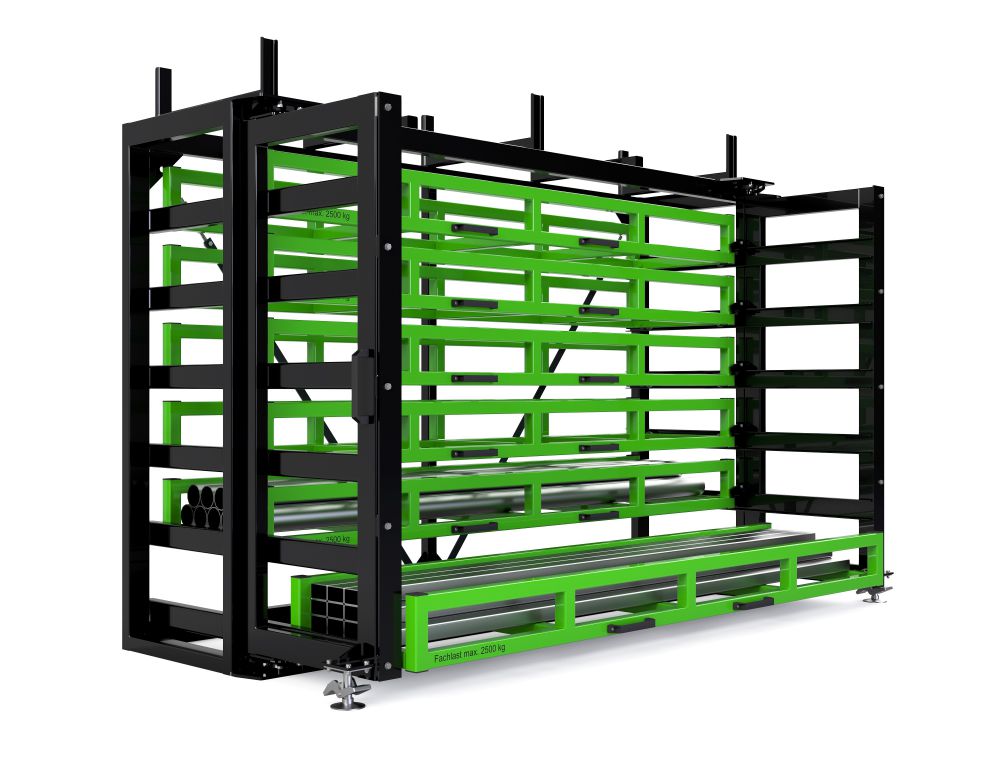 Produktbild RR Kassetten Schubfachregal Typ RKS-DS 700/7 3420x1240/1815x2460 mm RAL 6018