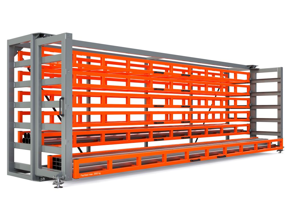 Produktbild RR Kassetten Schubfachregal Typ RKS-M 700/6 6420x1240/1815x2200 mm RAL 2004