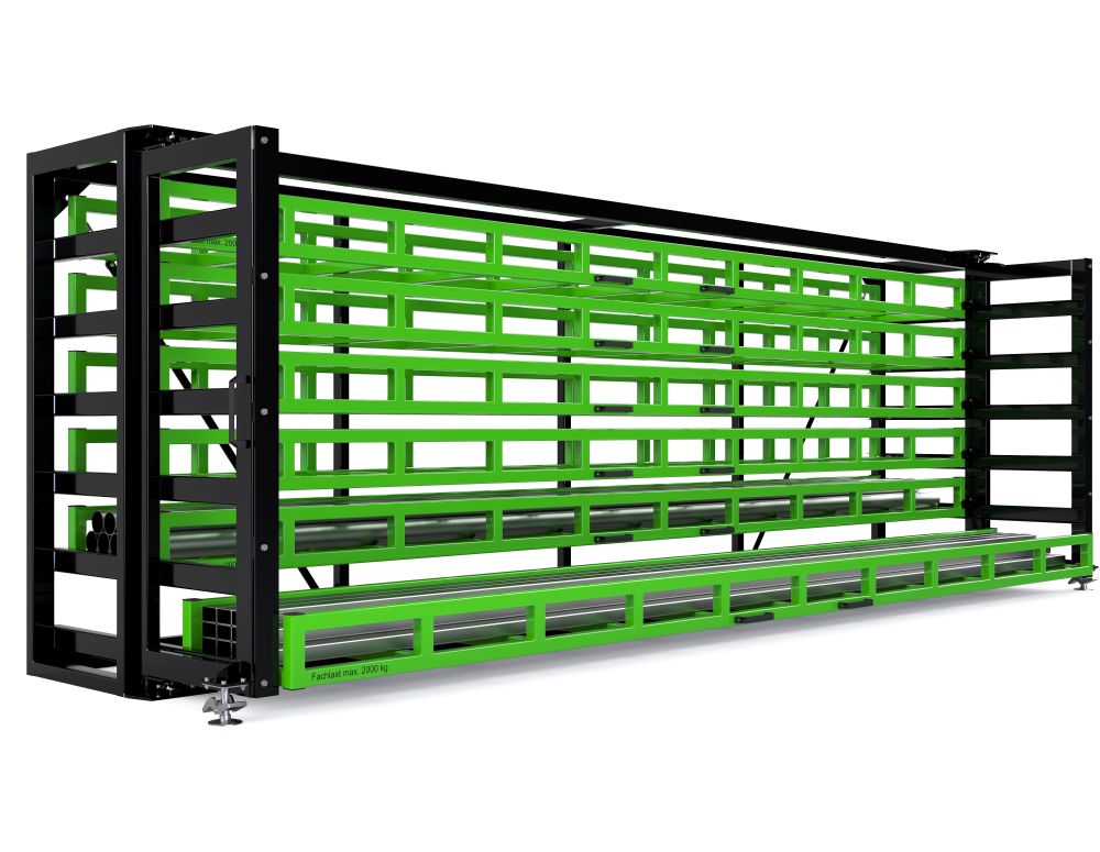 Produktbild RR Kassetten Schubfachregal Typ RKS-M 700/6 6420x1240/1815x2200 mm RAL 6018