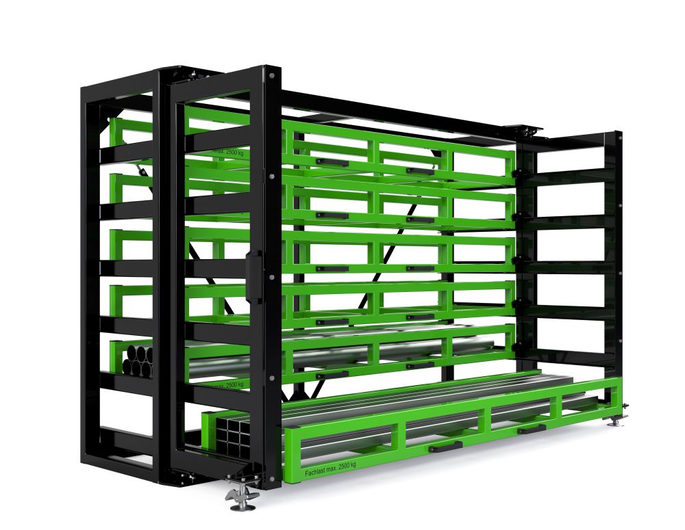 Produktbild RR Kassetten Schubfachregal Typ RKS-S 600/6 3420x1140/1615x2200 mm RAL 6018