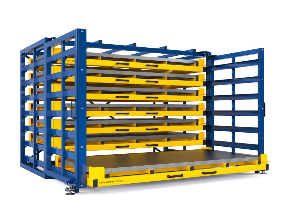 Produktbild RR Schubfachregal für Bleche Typ RBR-T 20/7 2370 x 1440/2065 x 2310 mm RAL 1023