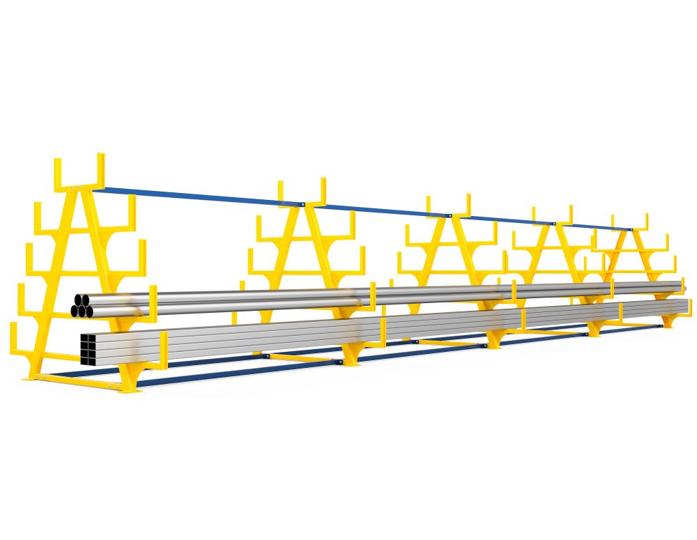 Produktbild Schwerlast Kragarmregal RRK-L 600/4 RAL 1023 / RAL 5010