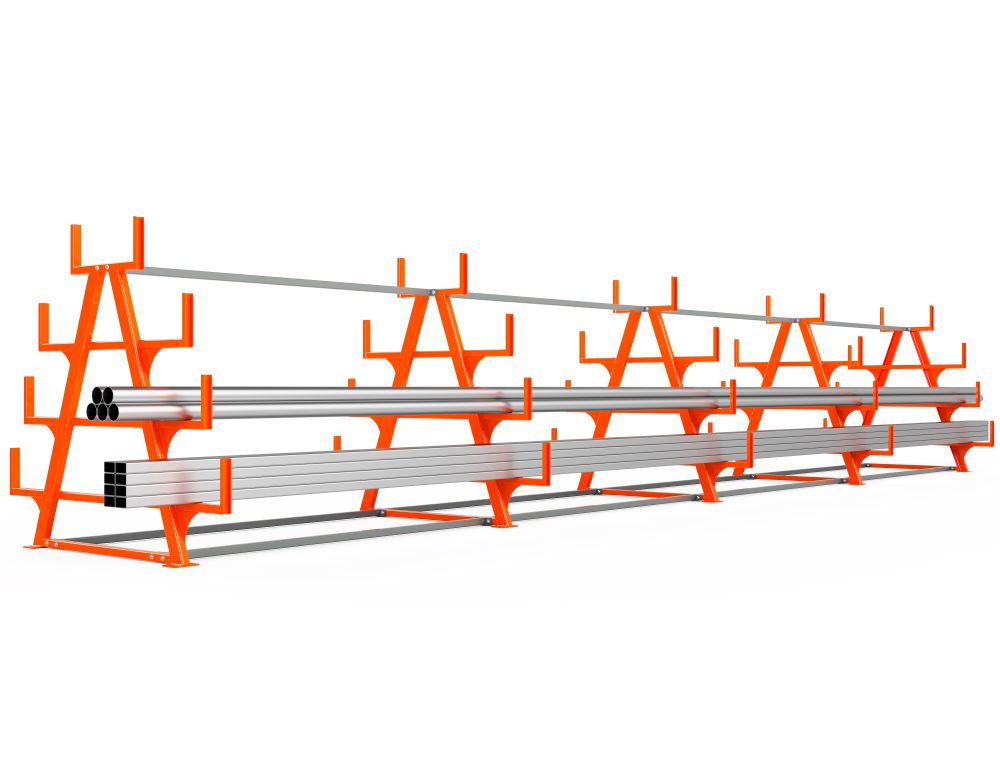 Produktbild Schwerlast Kragarmregal RRK-L 600/3 RAL 2004 / RAL 7005