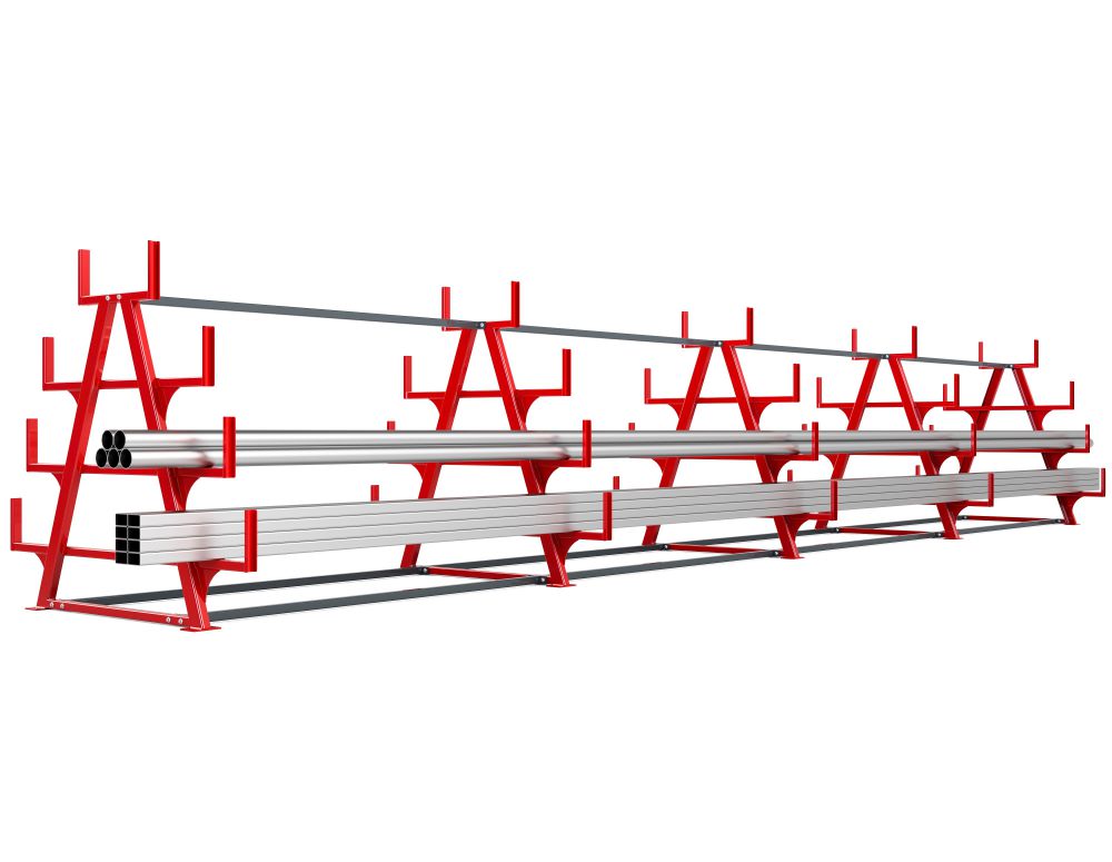 Produktbild Schwerlast Kragarmregal RRK-L 600/3 RAL 3000 / RAL 7016