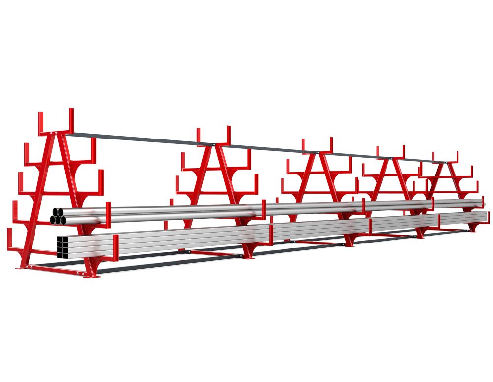 Produktbild Schwerlast Kragarmregal RRK-L 600/4 RAL 3000 / RAL 7016