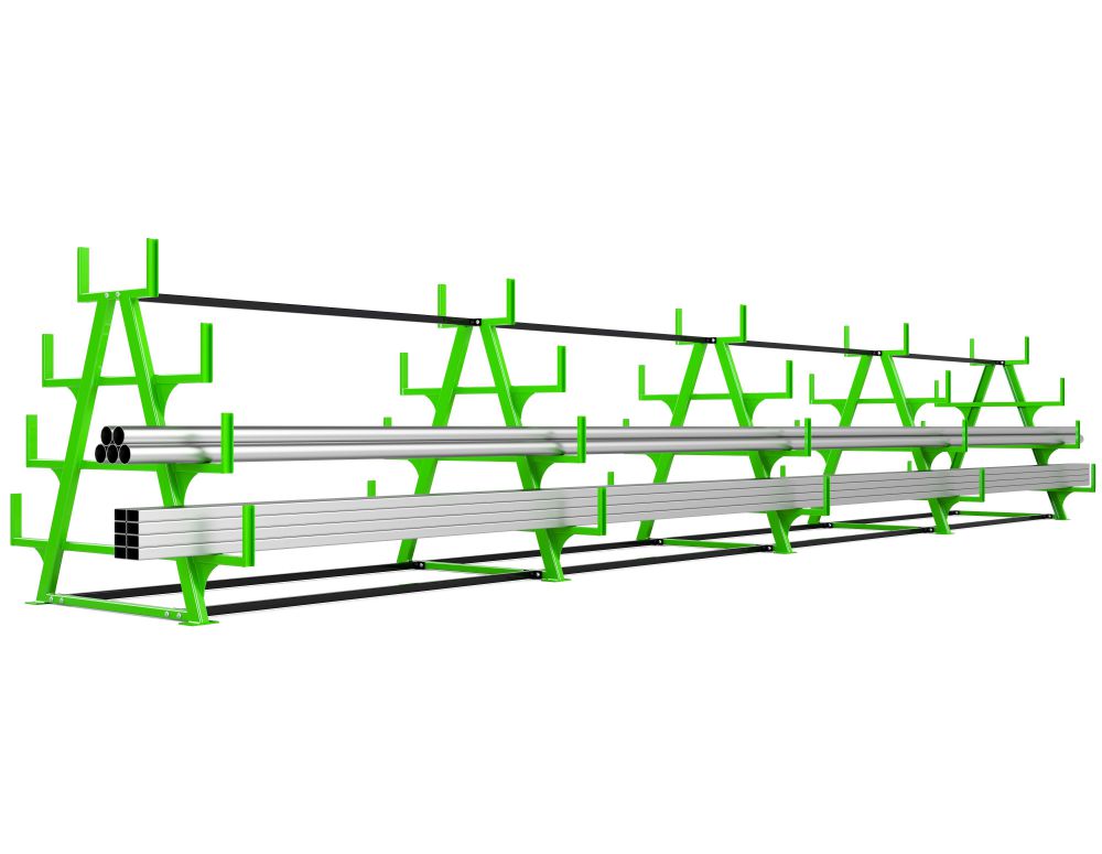 Produktbild Schwerlast Kragarmregal RRK-L 600/3 RAL 6018 / RAL 9005