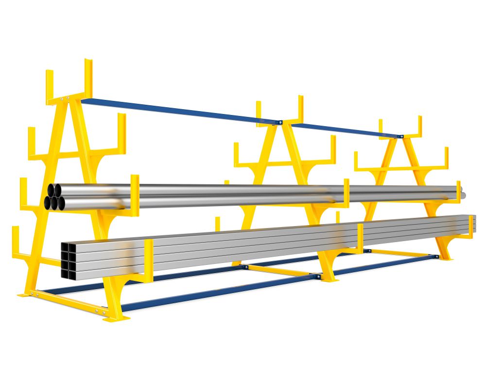 Produktbild Schwerlast Kragarmregal RRK-M 600/3 RAL 1023 / RAL 5010