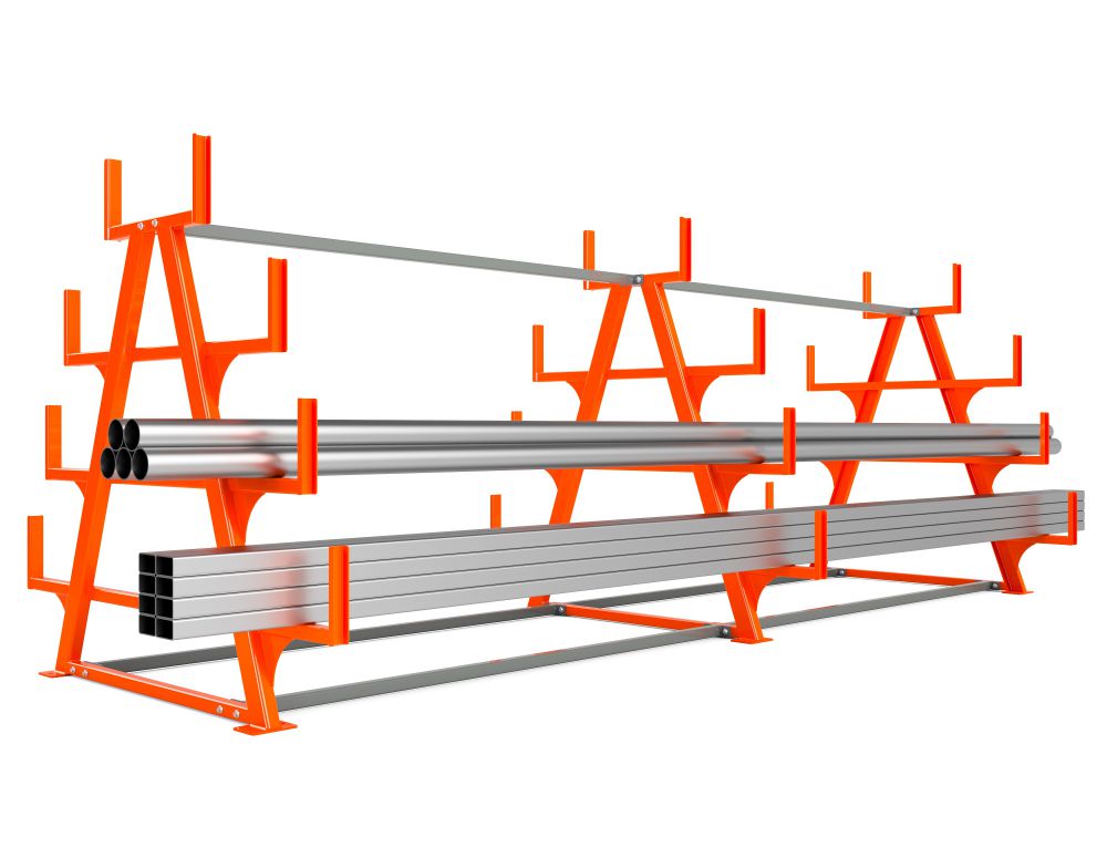 Produktbild Schwerlast Kragarmregal RRK-M 600/3 RAL 2004 / RAL 7005