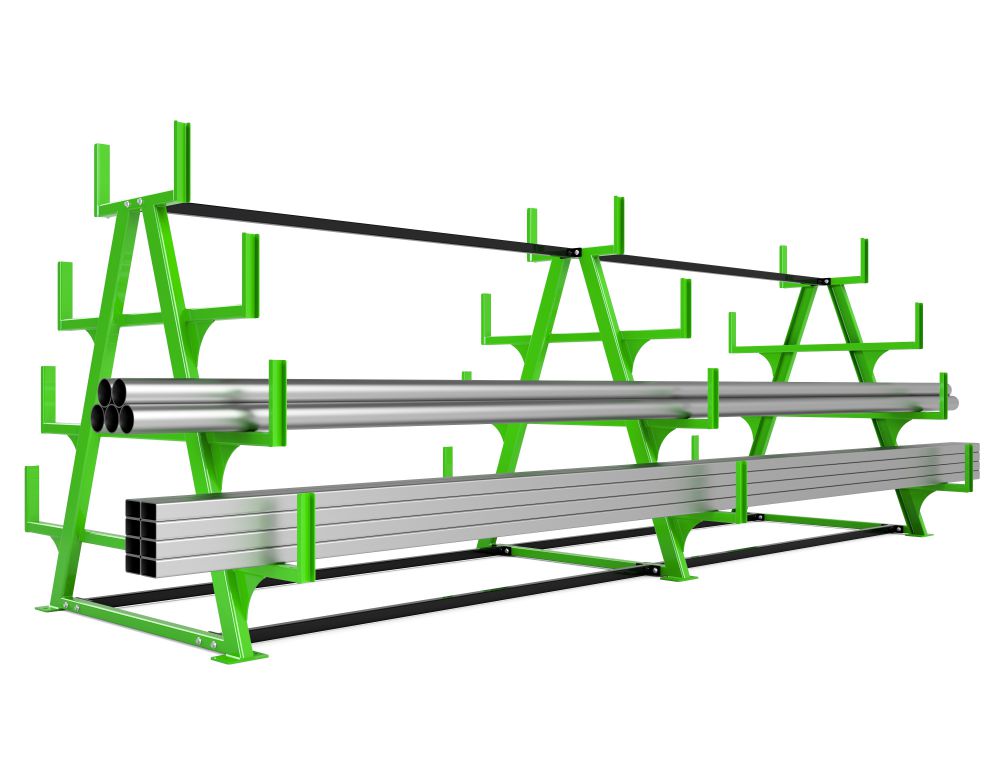 Produktbild RR Schwerlast Kragarmregal Typ RRK-M 400-3 5290 x 2110 x 1950 mm RAL 6018