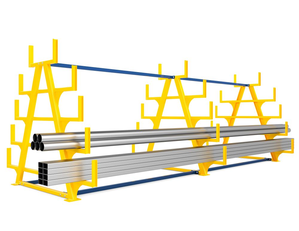 Produktbild Schwerlast Kragarmregal RRK-M 400/4 RAL 1023 / RAL 5010