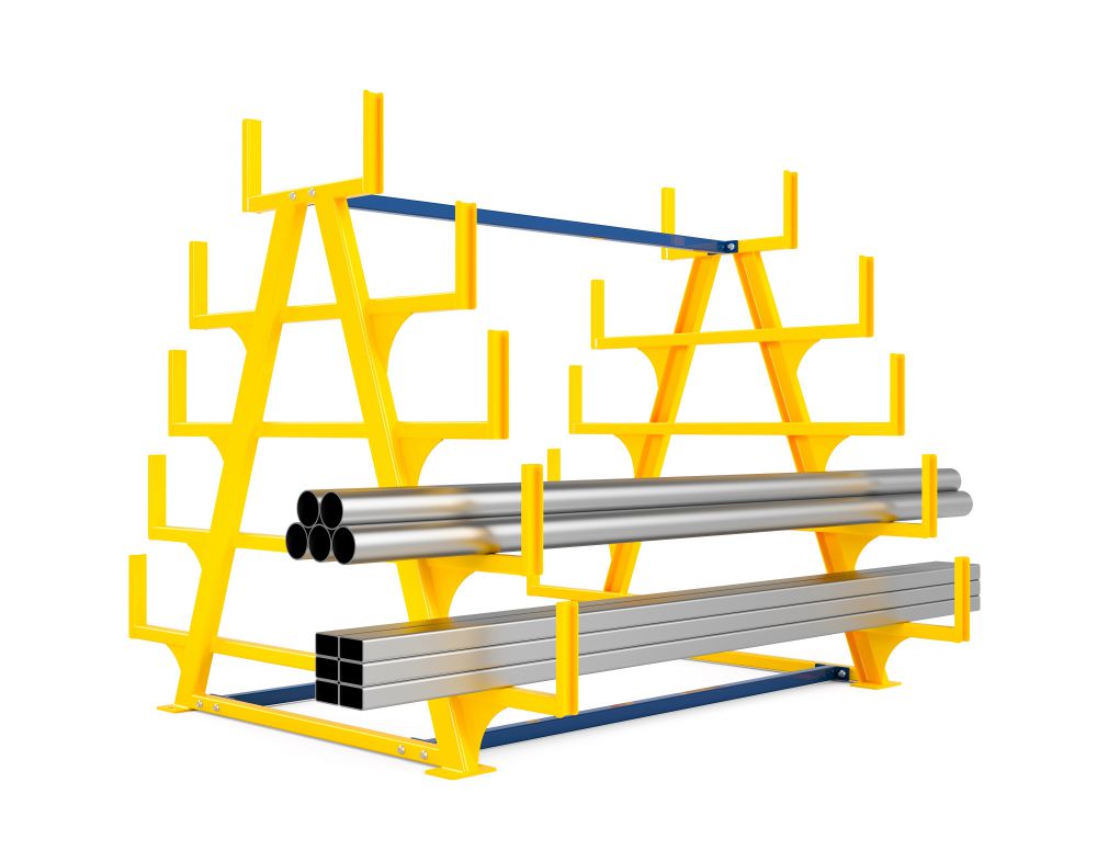 Produktbild RR Schwerlast Kragarmregal Typ RRK-S 400-4 2230 x 2395 x 2300 mm RAL 1023