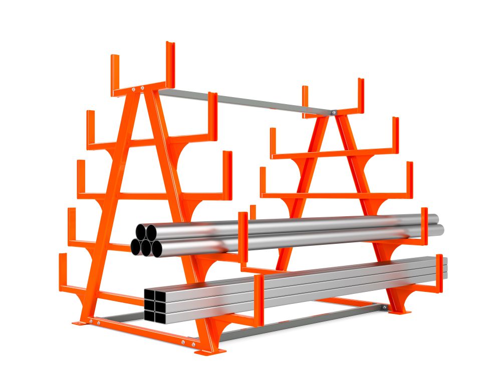 Produktbild RR Schwerlast Kragarmregal Typ RRK-S 400-4 2230 x 2395 x 2300 mm RAL 2004