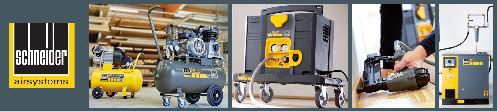 Bild Einblick in das Sortiment von Schneider Druckluft