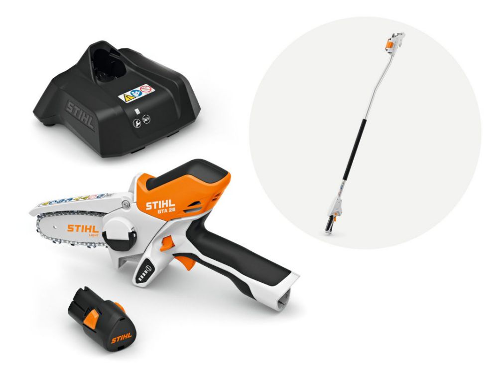 Produktbild STIHL Akku Gehölzschneider GTA 26 Set mit Akku AS 2 Ladegerät AL 1 und Verlängerung