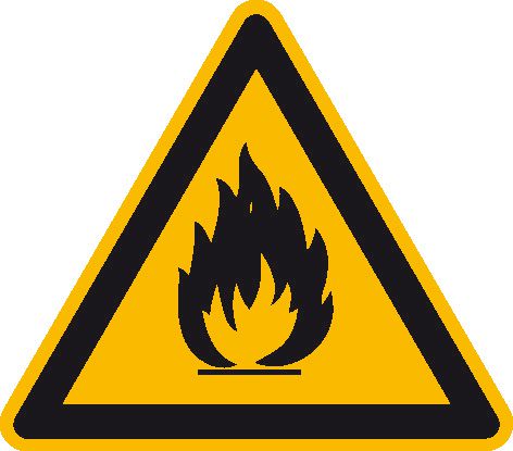 Produktbild Warnschild Alu 200 mm feuergefährliche Stoffe