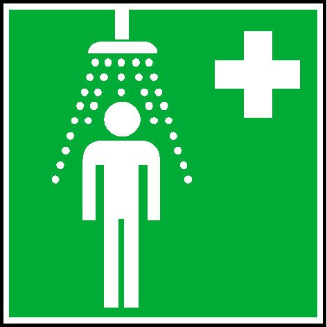 Produktbild Rettungsschild Alu Notdusche 200x200mm