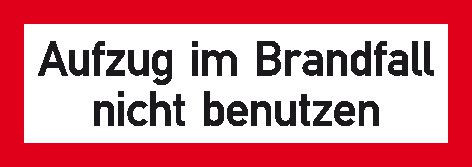 Produktbild Aufzug im Brandfall n. b.148x52mm, Folie, selbstk.