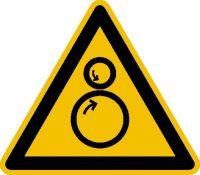 Produktbild Warnschild Alu gepr Einzugsgefahr SL100mm