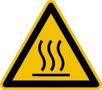 Produktbild Warnschild Fol Heisse Oberfl. SL100mm