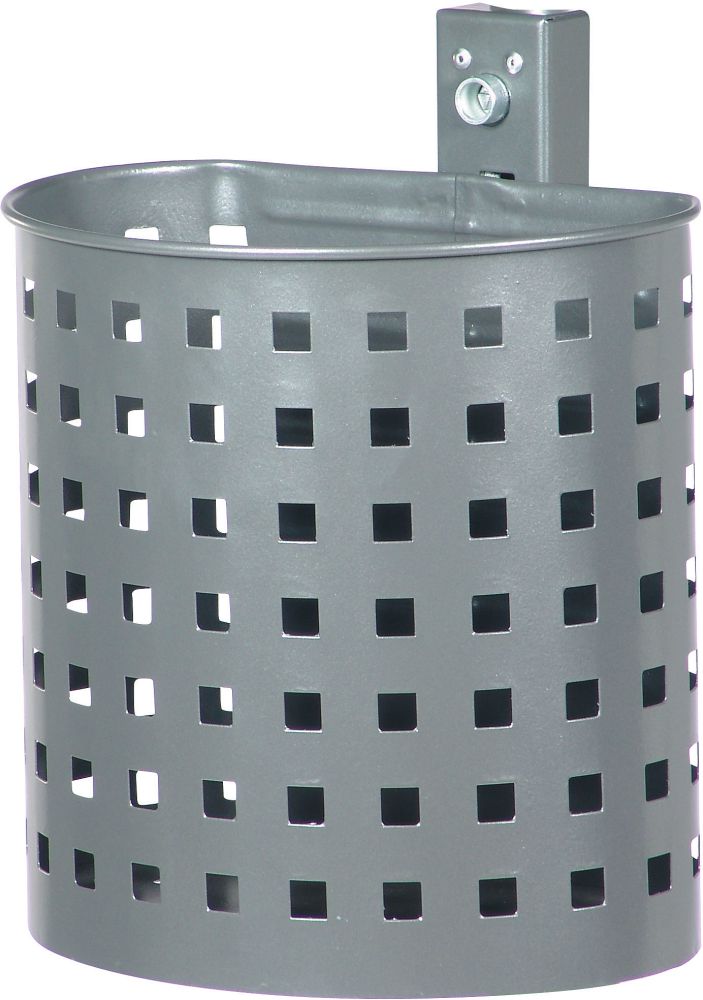 Produktbild Renner Abfallbeh.20 l halbrund grau Quadratloch