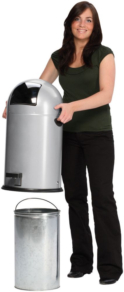 Produktbild Var Push-Abfallsammler Edelstahl  40 l 740 x 380 mm