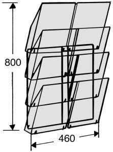 Produktbild Kerkmann Prospekt Wandmagazin 460x190x800 mm 2x4 A4 bild 2