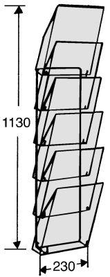 Produktbild Kerkmann Prospekt Wandmagazin 230x190x1130 mm 1x6 A4 bild 2