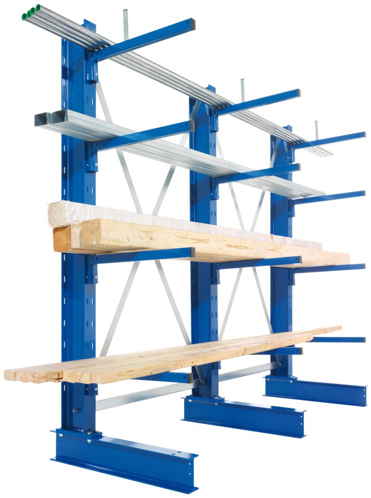 Produktbild Meta Kragarmregal AF doppels. 2500x1030x1600 mm MULTI.M