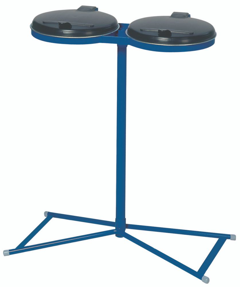 Produktbild Var Abfallsammler 2x120 l blau 4Standfüße KS-Deckel