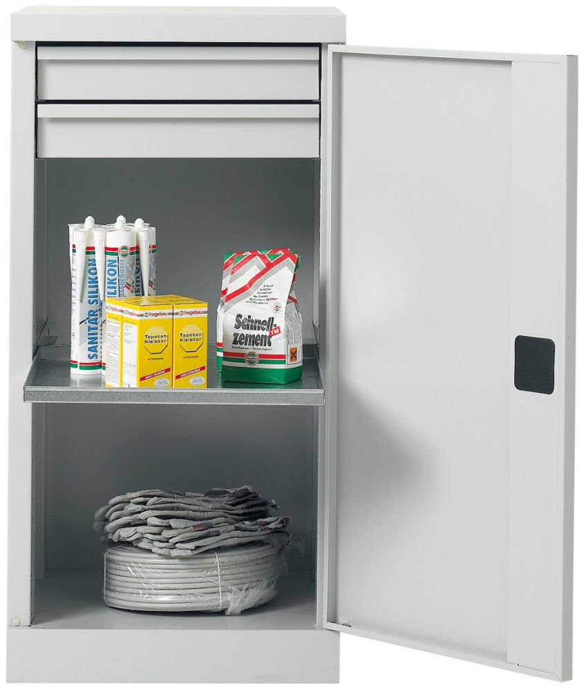 Produktbild Orgami Stahlschrank RAL7035/50121000x500x500 1AB 2SL