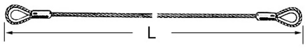 Produktbild Dolezych Anschlagseil 2 Kauschen 1 m Durchm. 8 mm