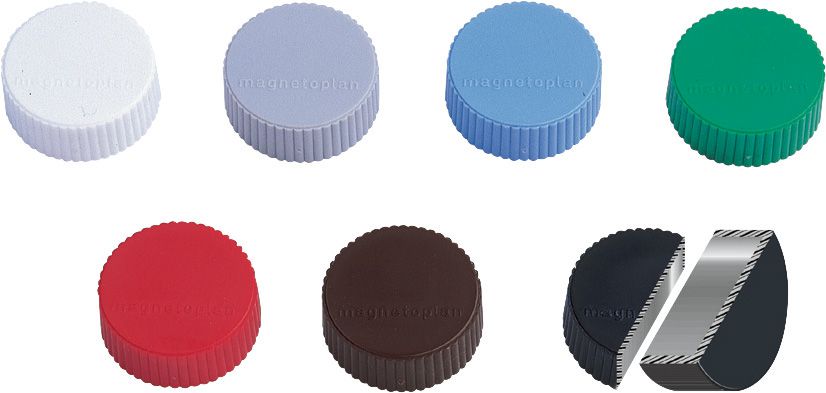 Produktbild Magnet D34mm VE10 Haftkraft 2000 g rot bild 1