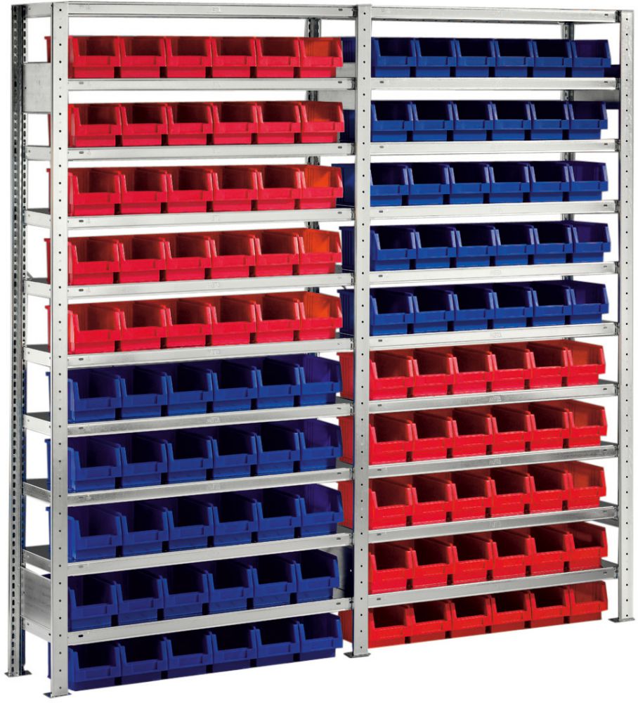 Produktbild Meta Steckregal verz. 10 Böden AF 2000x1000x300 mm 60 K.