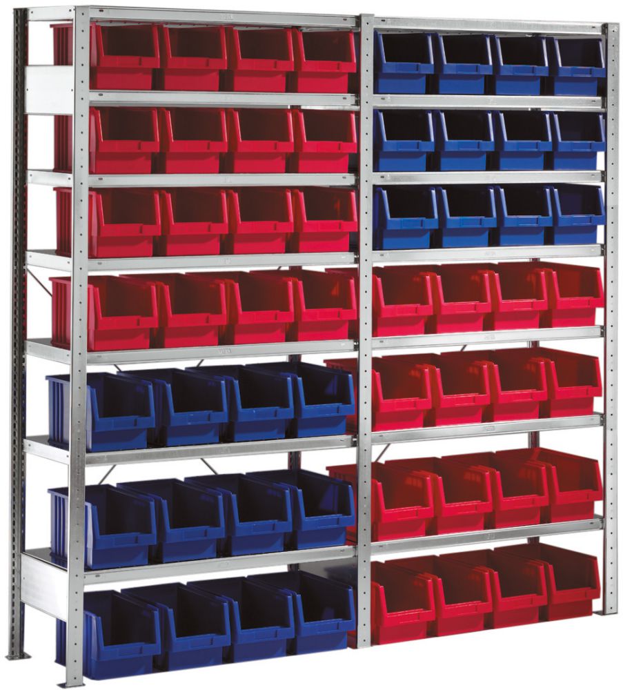 Produktbild Meta Steckregal verz. 7 Böden AF 2000x1000x400 mm 28 K.