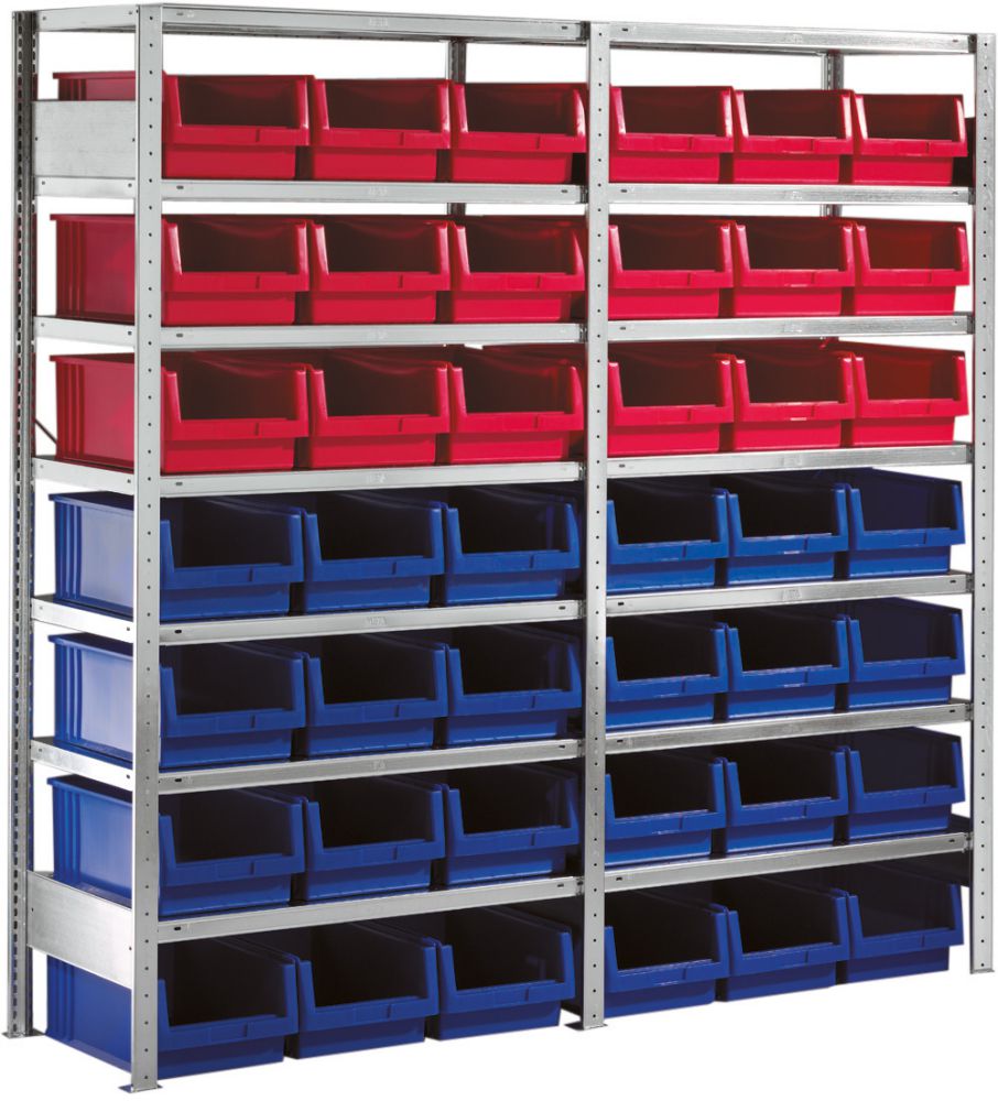 Produktbild Meta Steckregal verz. 7 Böden AF 2000x1000x500 mm 21 K.