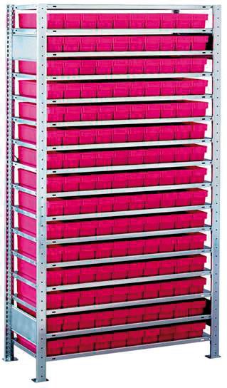 Produktbild SCHULTE Steckregal T 535 mm GF kpl. mit 150 Kästen