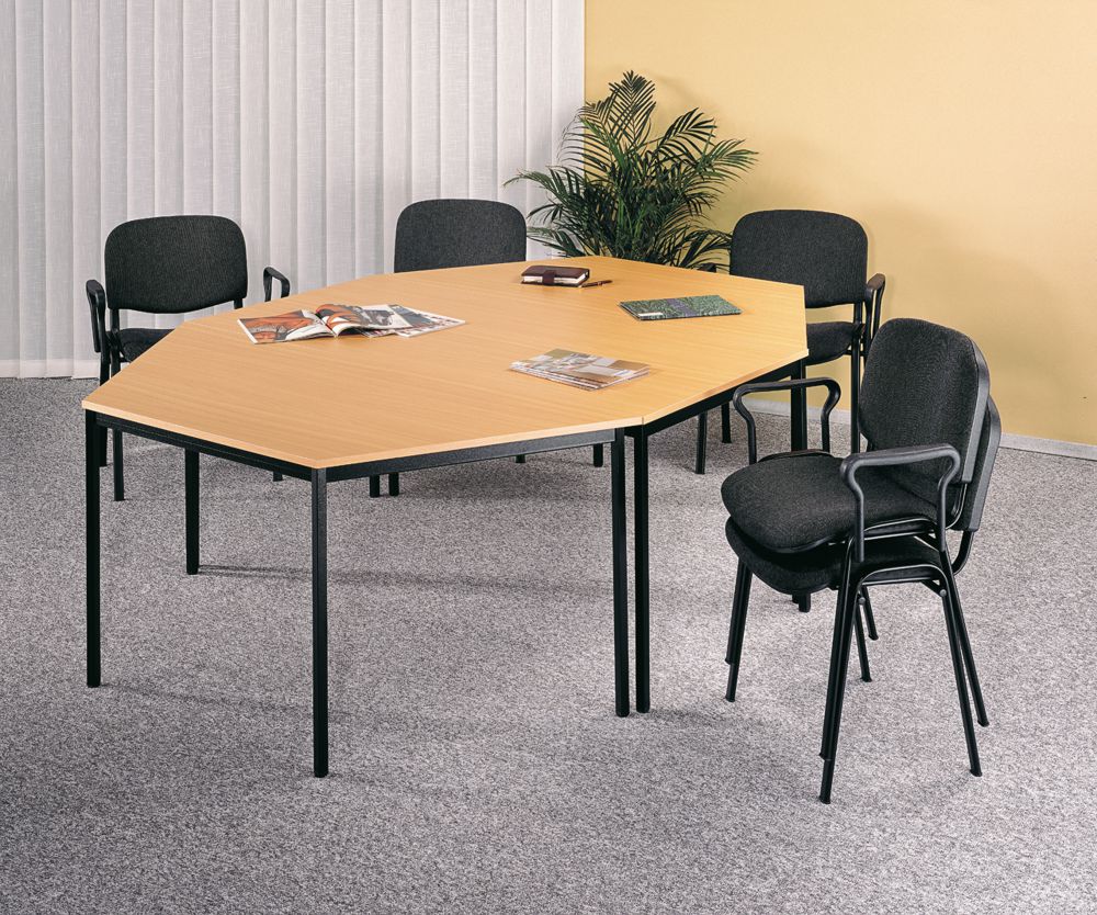 Produktbild Hammerbacher Besprechungstisch 120 x 80 lichtgrau/Chrom bild 1