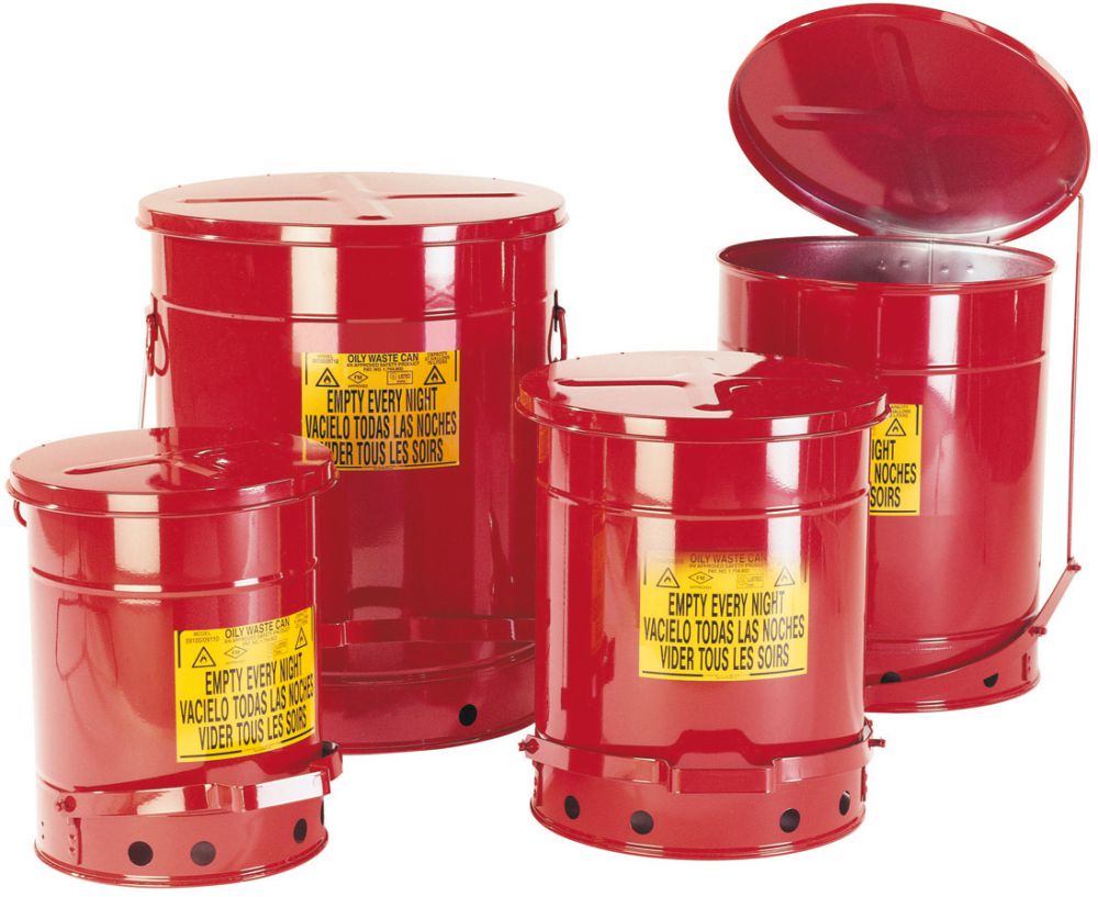 Produktbild Asecos Entsorgungsbehälter rund 23 l Stahl rot