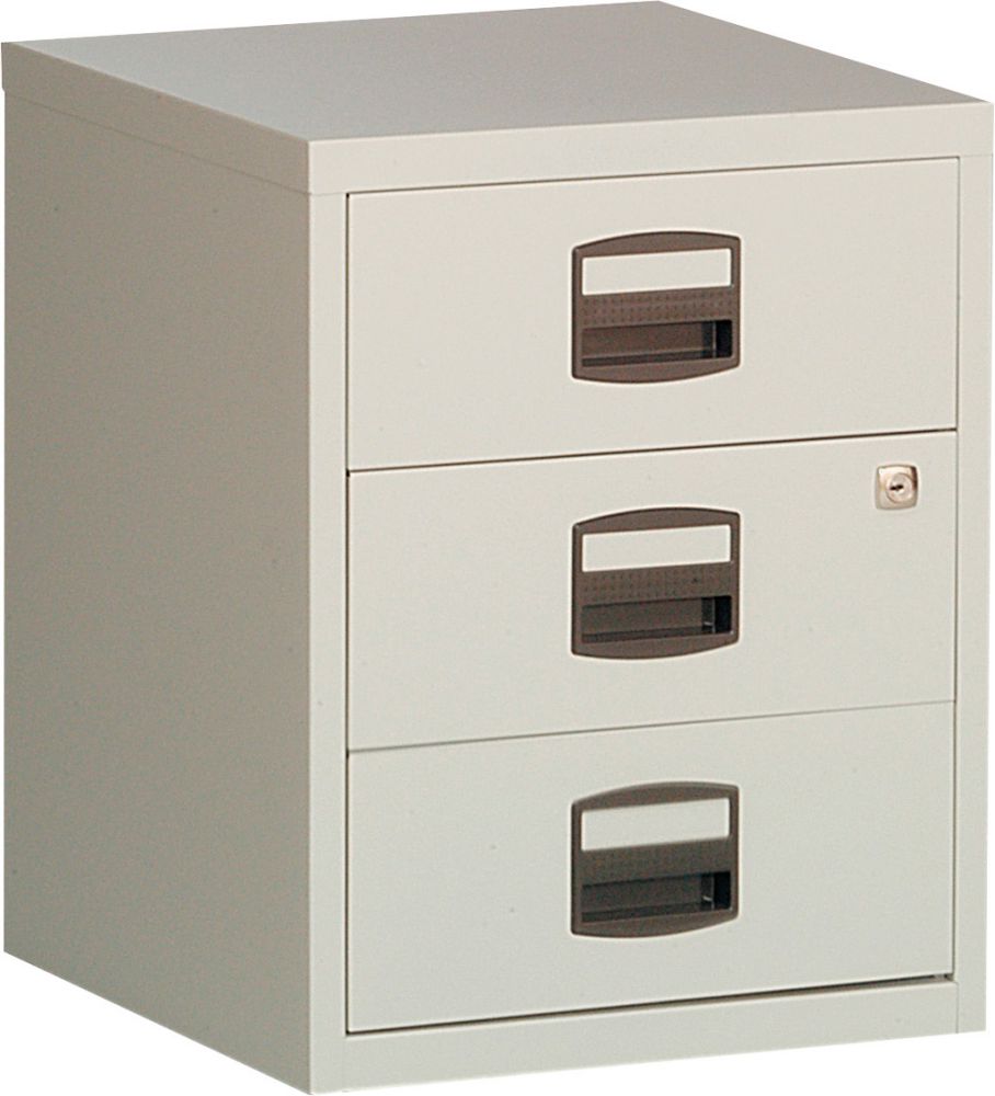 Produktbild Bisley HR Schrank auf Rollen 3 Schübe grau