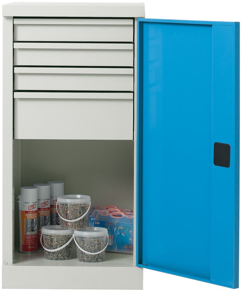 Produktbild Orgami Stahlschrank RAL7035/50121000x500x500 4 Schubladen