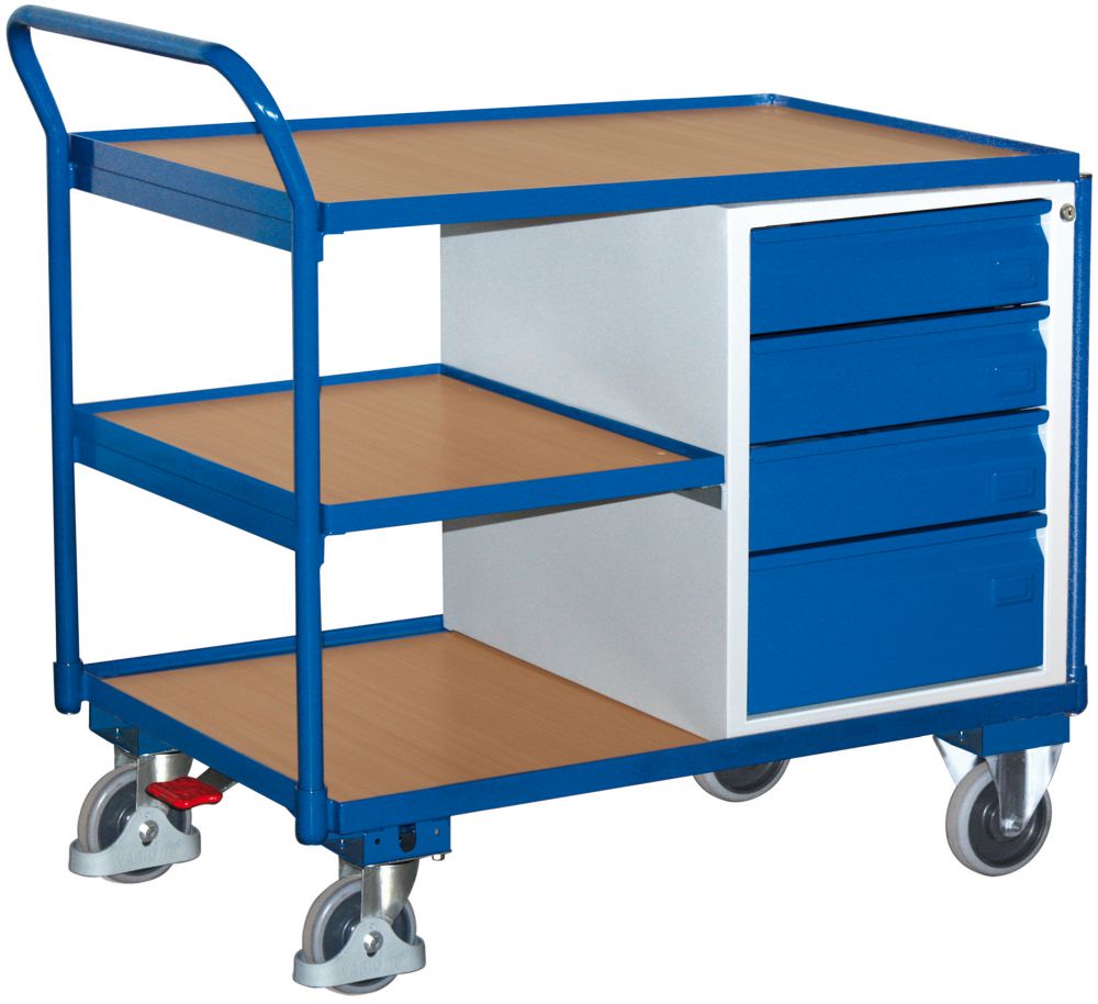 Produktbild Variofit Tischwagen 250 kg 4 Schubladen 3 Ladefl.