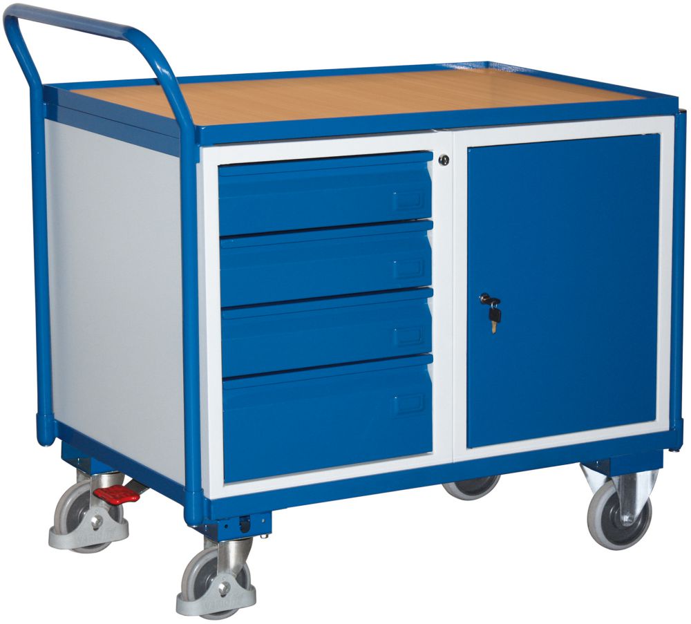 Produktbild Variofit Tischwagen 250 kg 1 Schrank 4 Schubladen bild 1