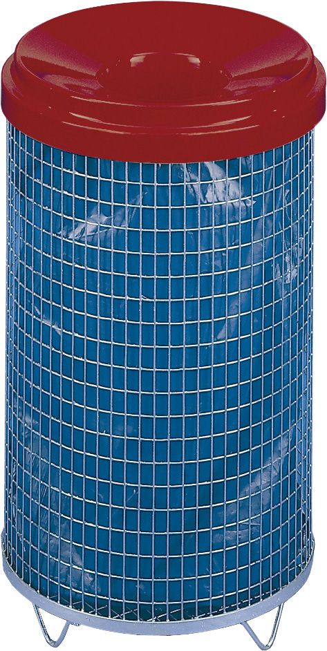 Produktbild Var Abfallsammler Drahtkorb 65 l Trichteraufsatz rot