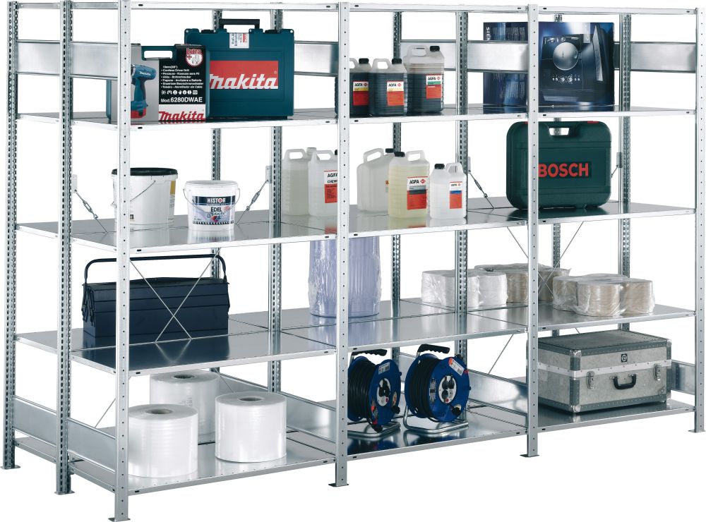 Produktbild SCHULTE Steckregal dop. AR 250 kg2000x1000x2x600mm verz.