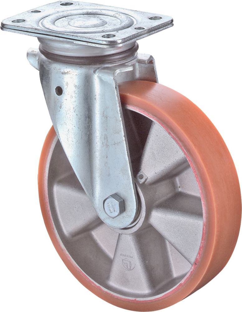 Produktbild BS Rollen Lenkrolle 80mm LG.K schwer verz Alu-Felge