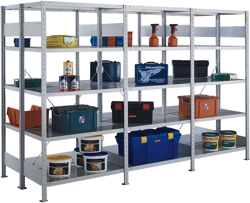 Produktbild Meta Doppel-Steckregal 100 GF H2000xB1000xT2x400mm verz