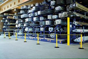 Produktbild Via Guide CLASSIC SAFETY DOUBLE Sperrgurtpfosten Gurt schwarz/gelb 2x2,3 m bild 4